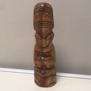 Vintage 10-1/2” Handcarved in Hawaii Wooden Tiki Totem
